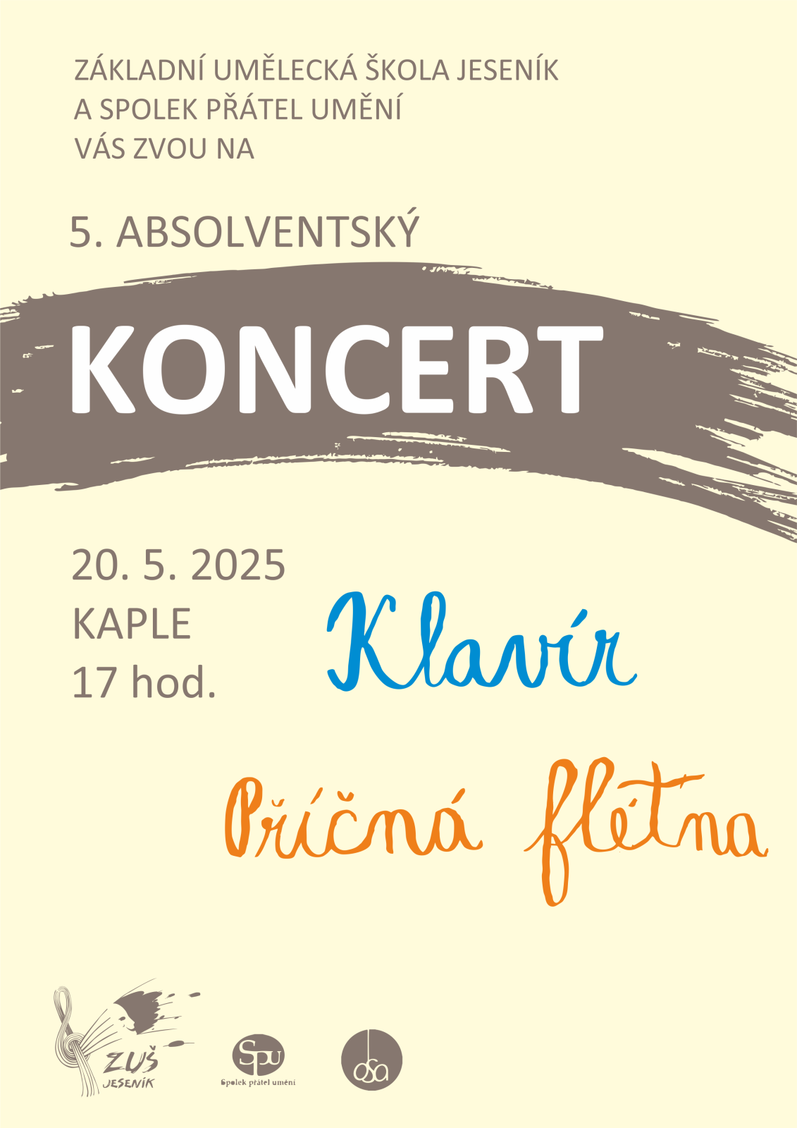 5. Absolventský koncert ZUŠ Jeseník