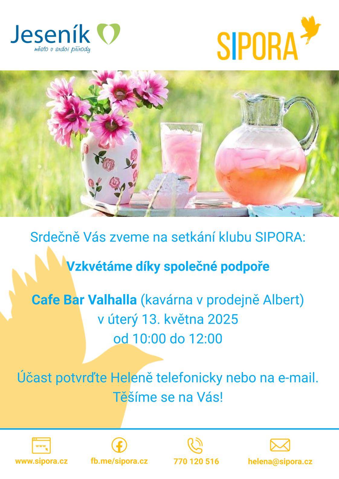 Klub SIPORA - Vzkvétáme díky společné podpoře