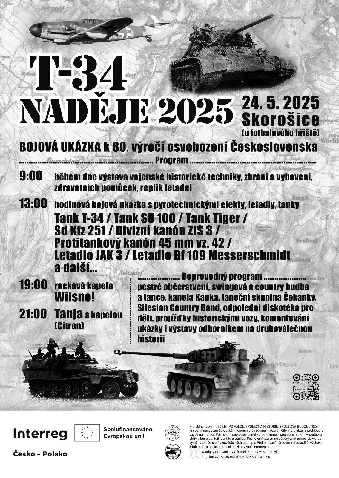 T-34 NADĚJE 2025 - bojová ukázka k 80. výročí osvobození Československa