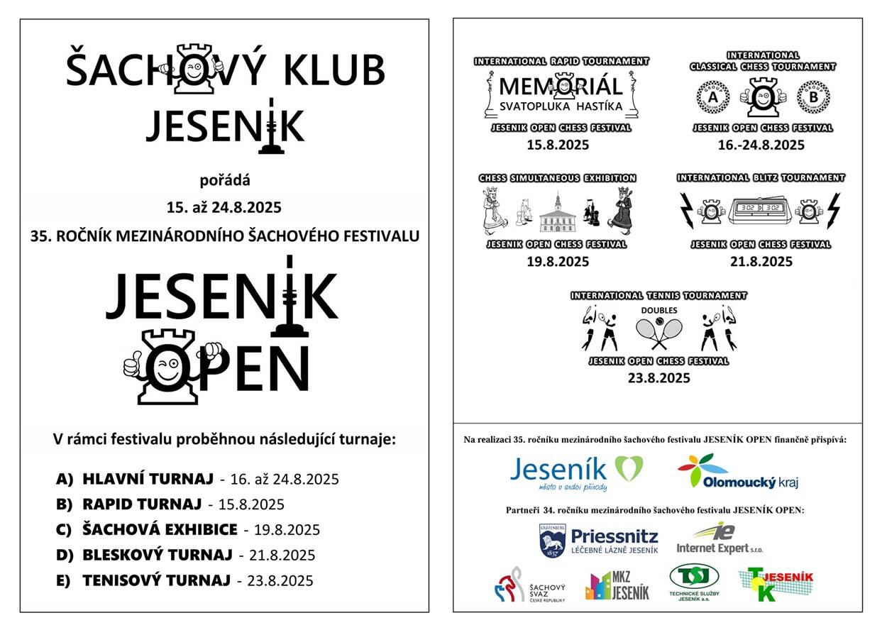 Mezinárodní šachový festival JESENÍK OPEN 2025