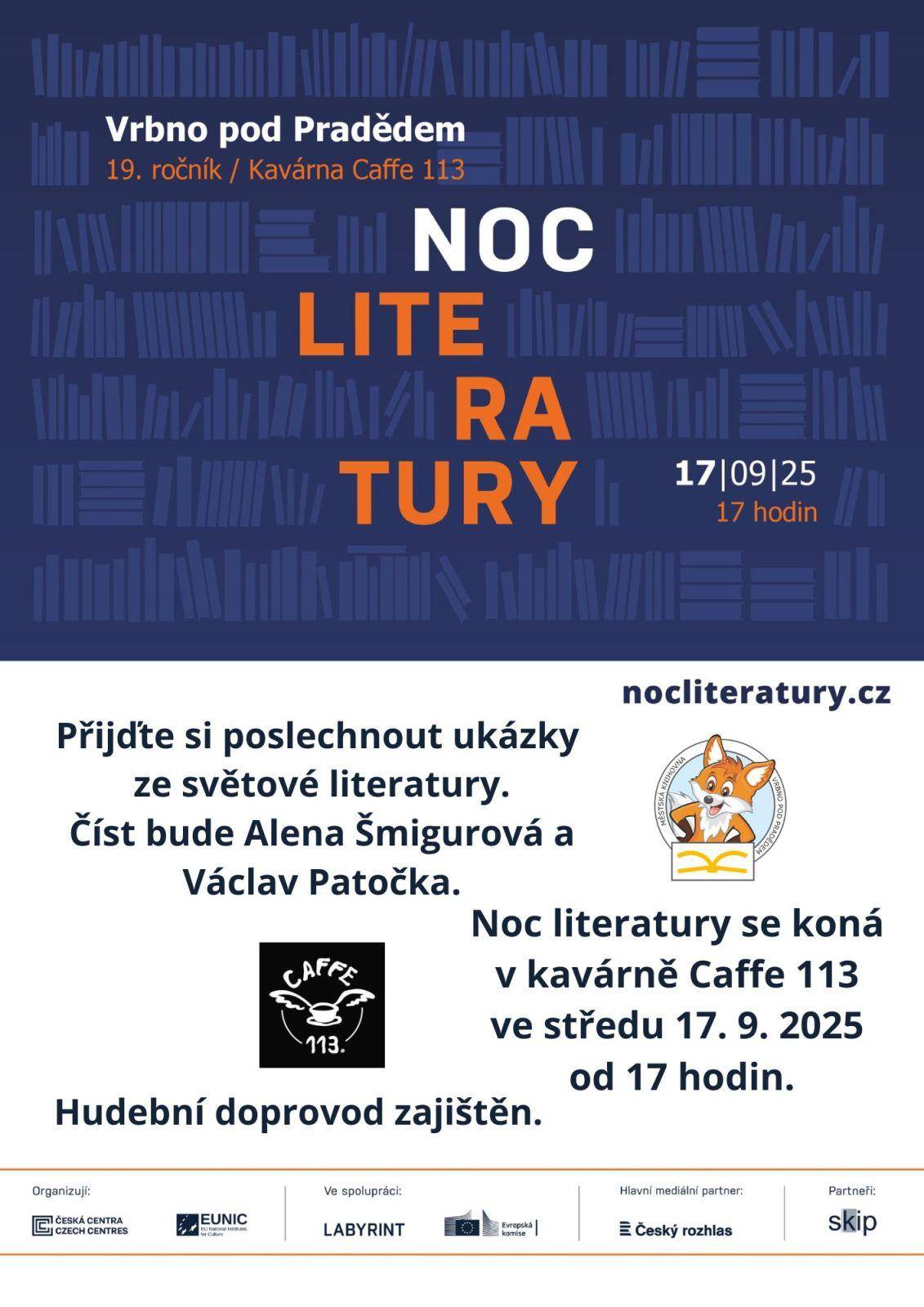 Noc literatury 2025 ve Vrbně