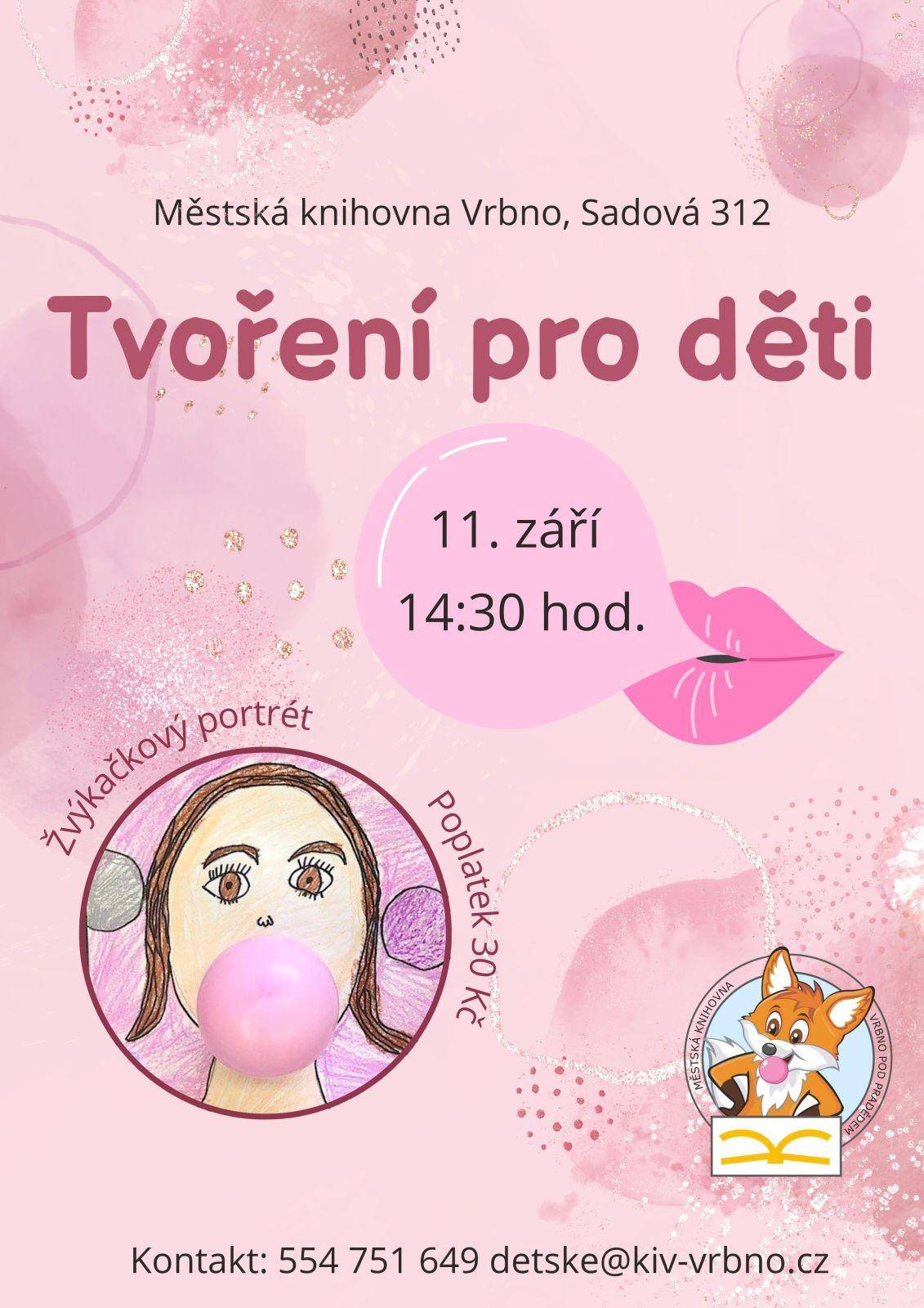 Tvoření pro děti v městské knihovně ve Vrbně