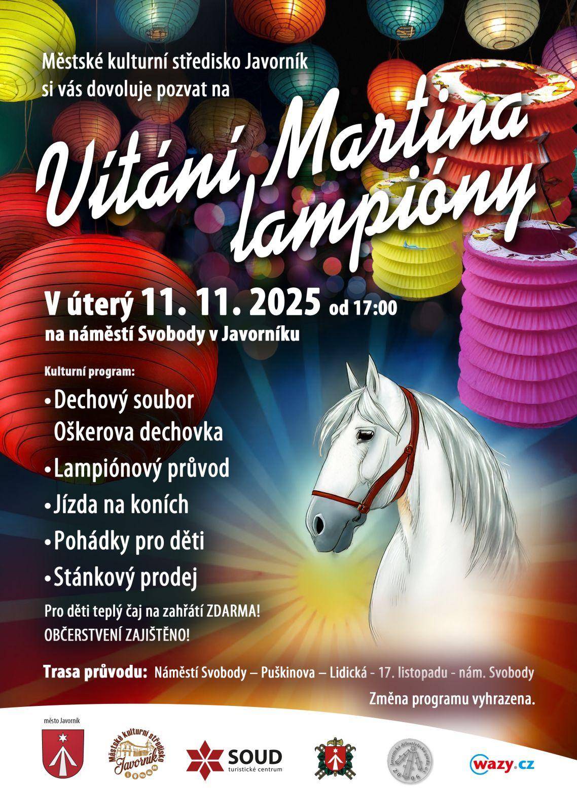 Vítání Martina lampióny