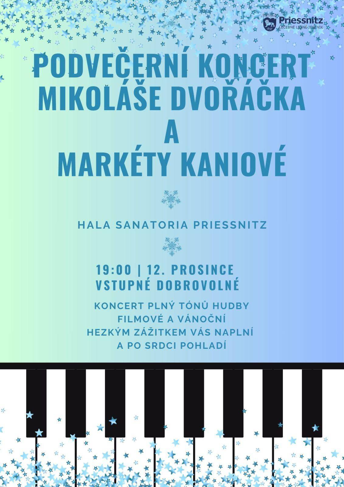 PODVEČERNÍ KONCERT MIKOLÁŠE DVOŘÁČKA A MARKÉTY KANIOVÉ