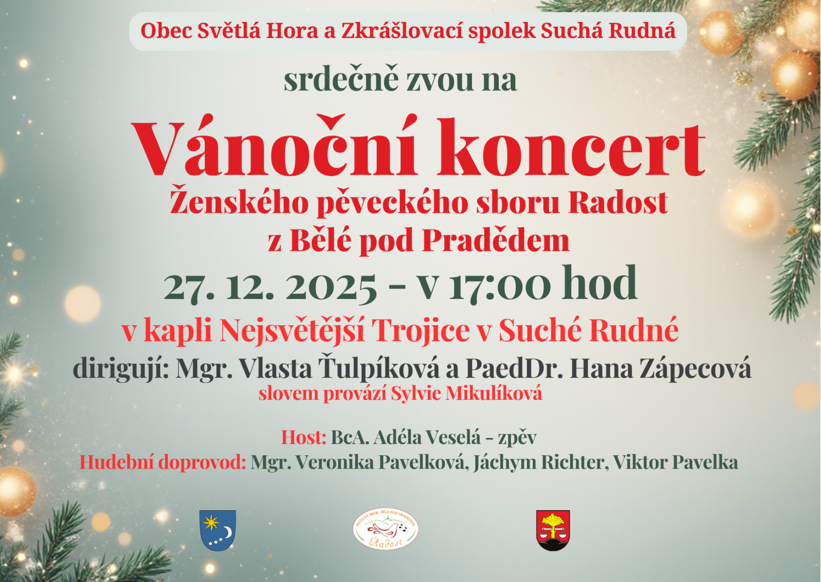 VÁNOČNÍ KONCERT ŽPS RADOST V SUCHÉ RUDNÉ
