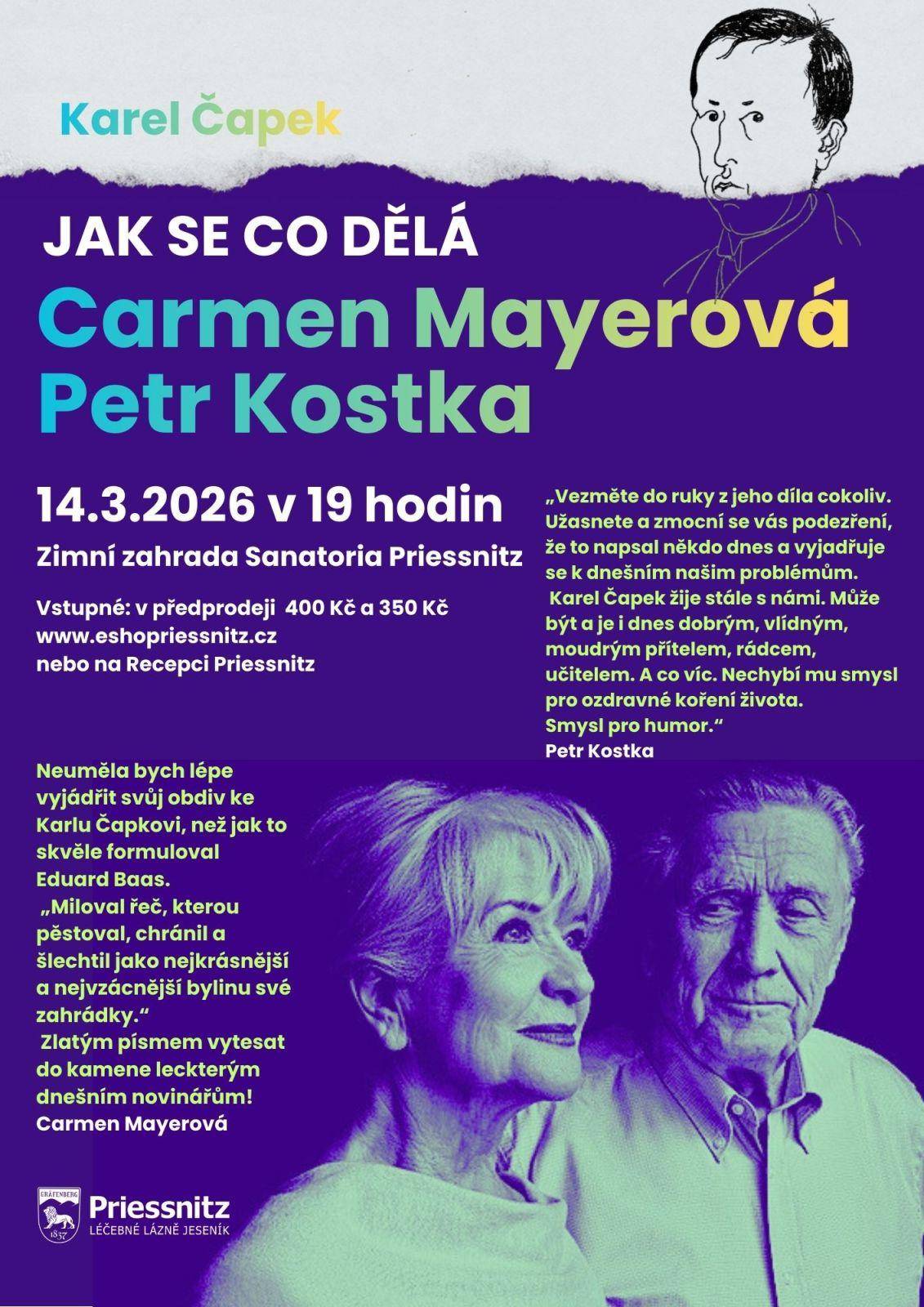 CARMEN MAYEROVÁ A PETR KOSTKA - Karel Čapek 