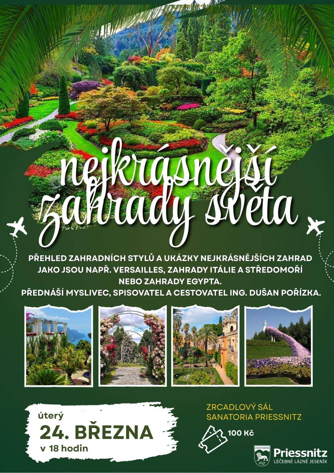 ZRUŠENO - NEJKRÁSNĚJŠÍ ZAHRADY SVĚTA (Akce zrušena)
