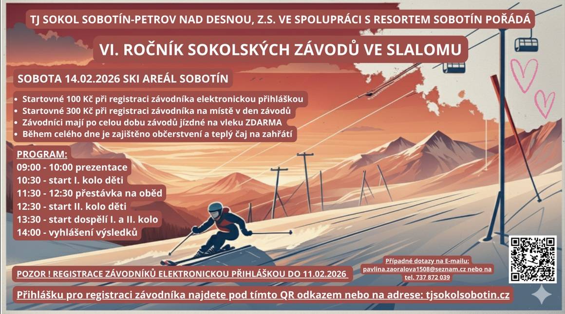 VI. ročník sokolských závodů ve slalomu Sobotín