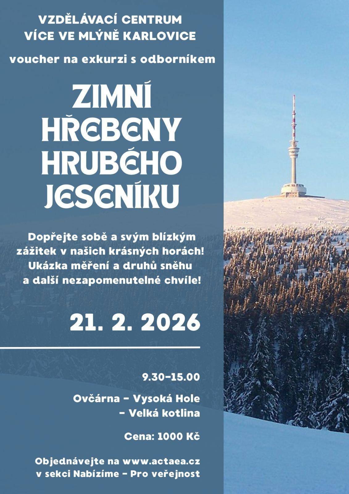 Zimní hřebeny Hrubého Jeseníku