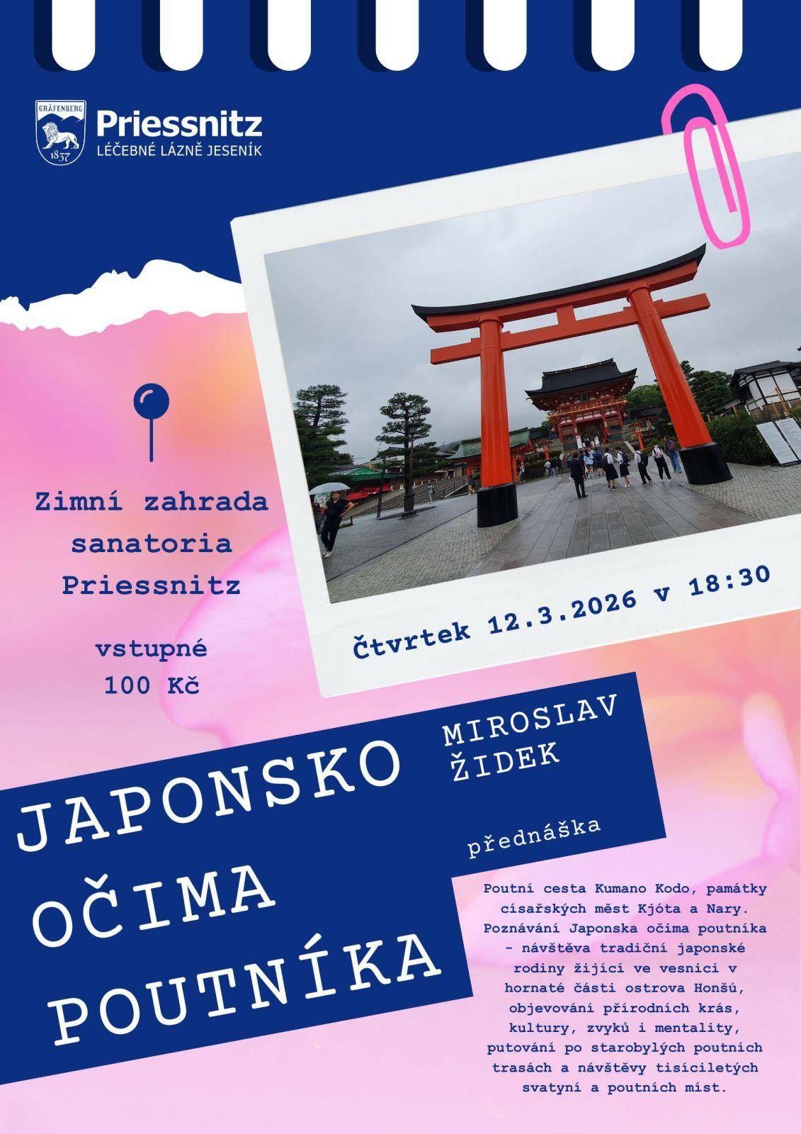 ZRUŠENO - JAPONSKO OČIMA POUTNÍKA (Akce zrušena)