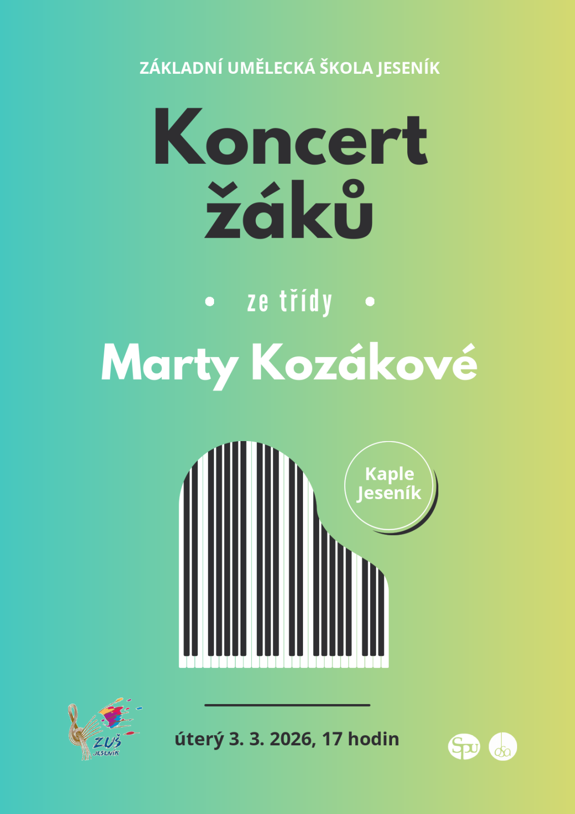 Koncert žáků ze třídy Marty Kozákové