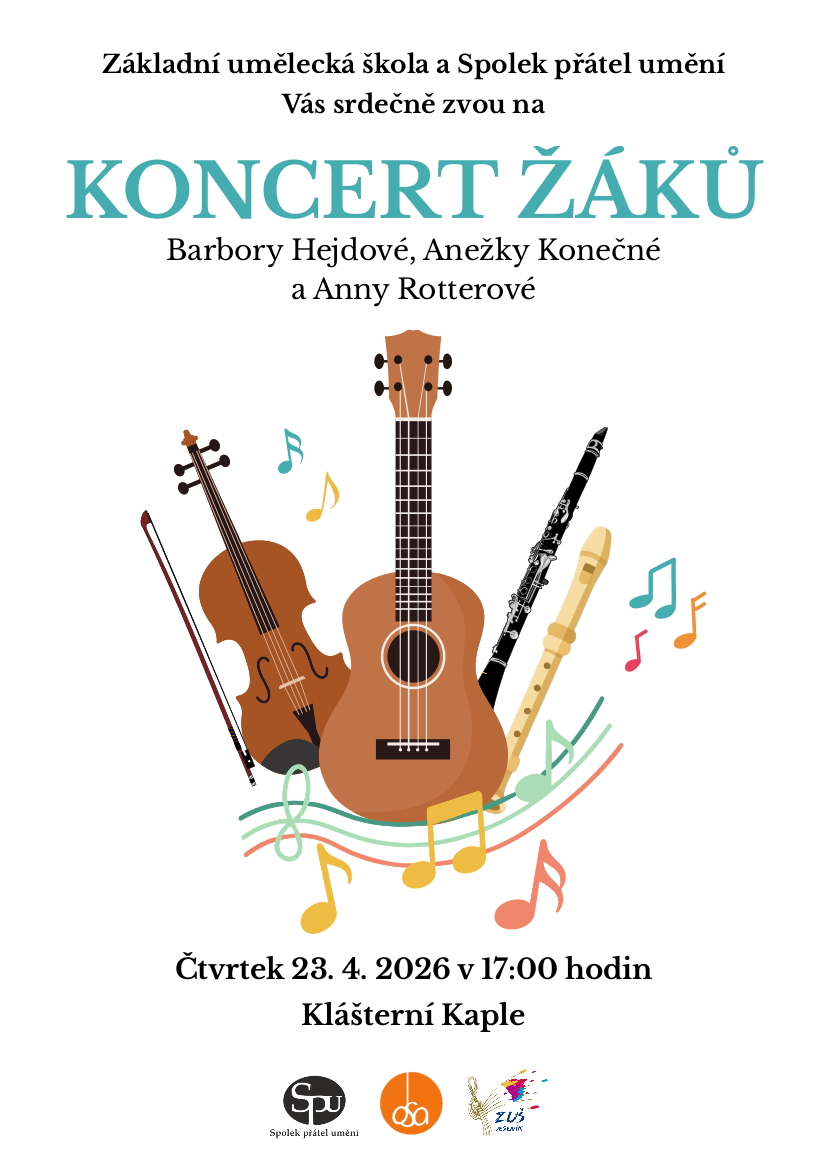 Koncert žáků ze třídy Barbory Hejdové, Anežky Konečné a Anny Rotterové
