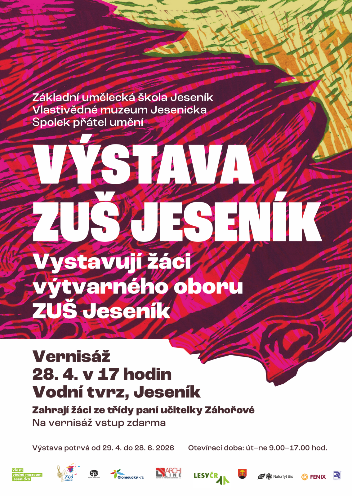 Vernisáž výstavy žáků ZUŠ Jeseník