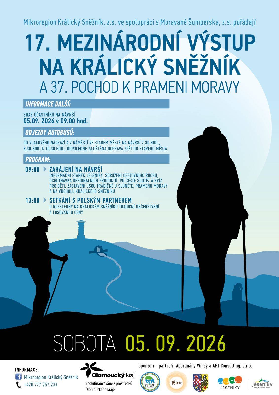 17. mezinárodní výstup na Králický Sněžník a 37. pochod k pramenu Moravy