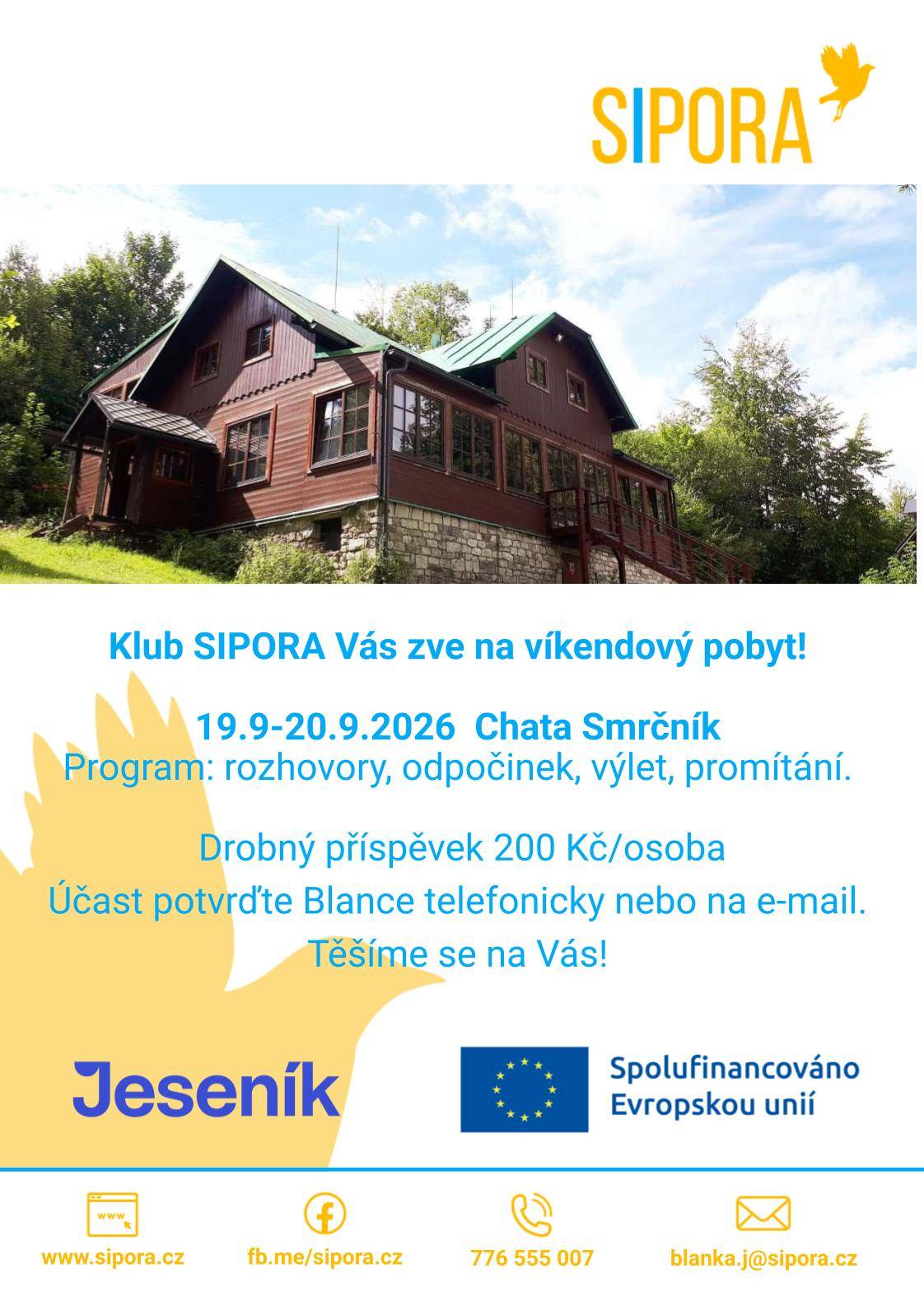 Klub SIPORA - Společný pobyt