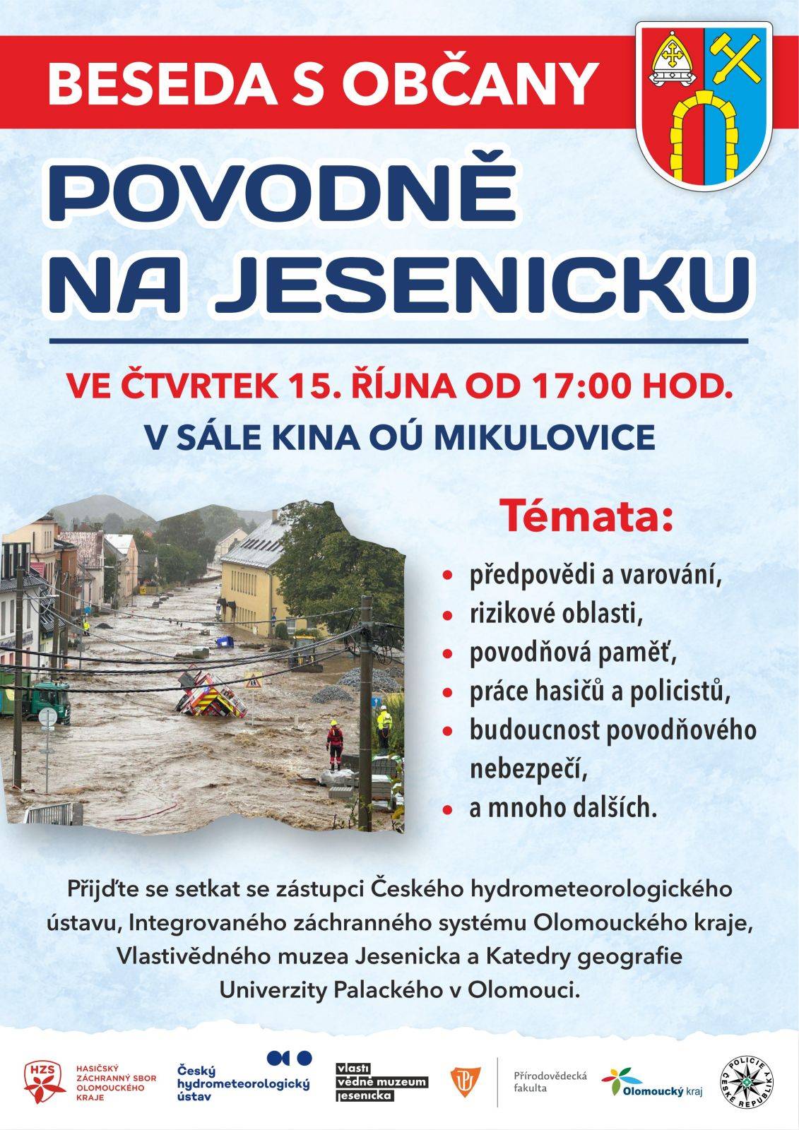 Beseda s občany - Povodně na Jesenicku
