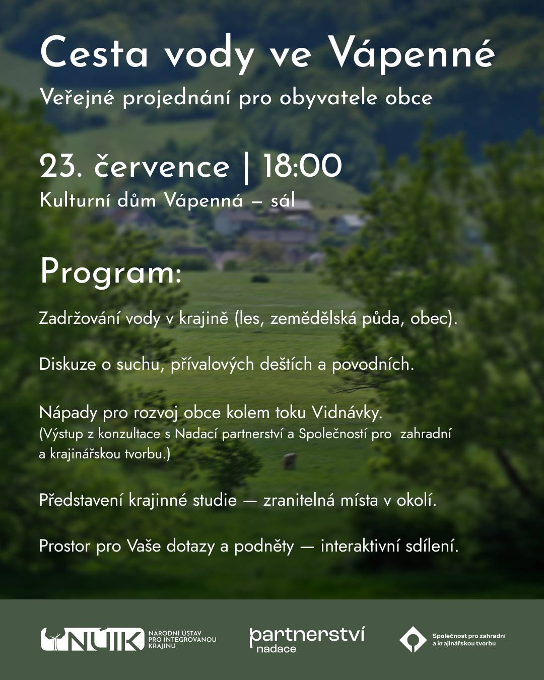 Cesta vody ve Vápenné