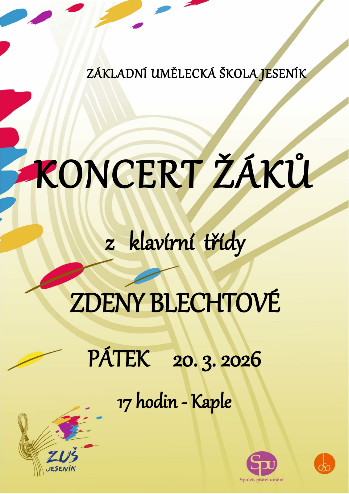 Koncert žáků ze třídy Zdeny Blechtové