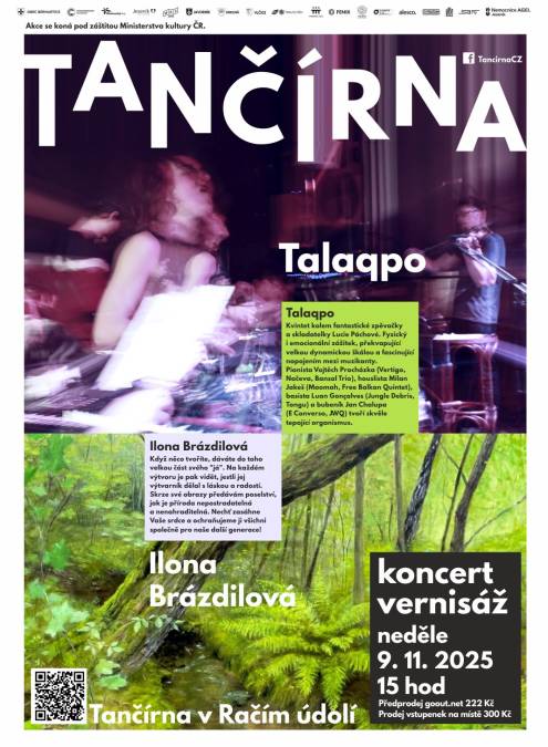 KONCERT TALAQPO A VERNISÁŽ OBRAZŮ ILONY BRÁZDILOVÉ V TANČÍRNĚ