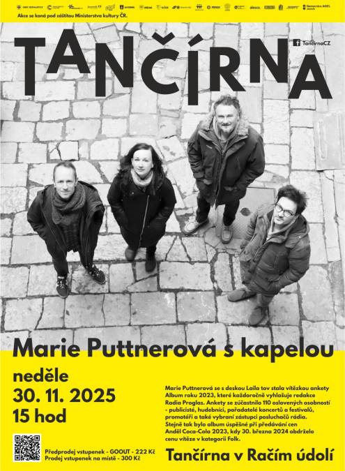 Marie Puttnerová s kapelou v Tančírně