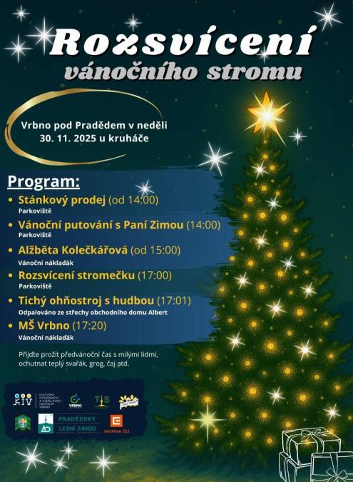 Rozsvícení vánočního stromu ve Vrbně pod Pradědem