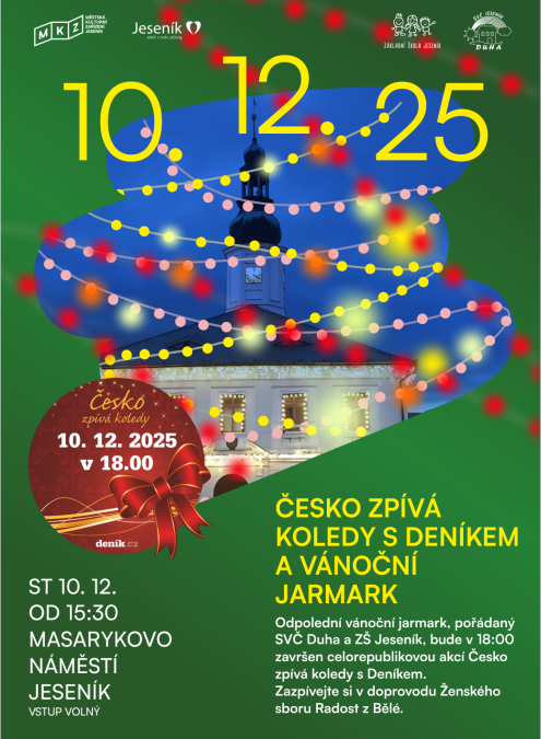 ČESKO ZPÍVÁ KOLEDY S DENÍKEM A VÁNOČNÍ JARMARK
