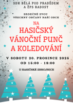 HASIČSKÝ VÁNOČNÍ PUNČ A KOLEDOVÁNÍ v Bělé