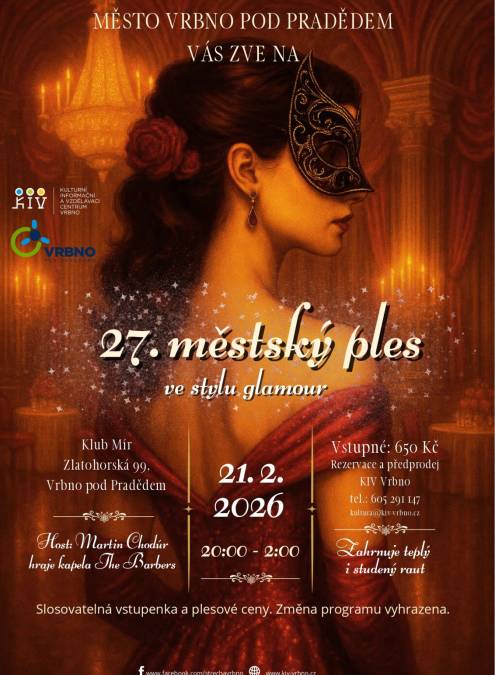 27. městský ples ve Vrbně pod Pradědem