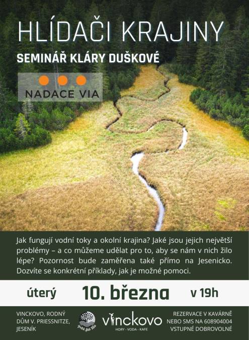 HLÍDAČI KRAJINY - seminář Kláry Duškové z Nadace Via