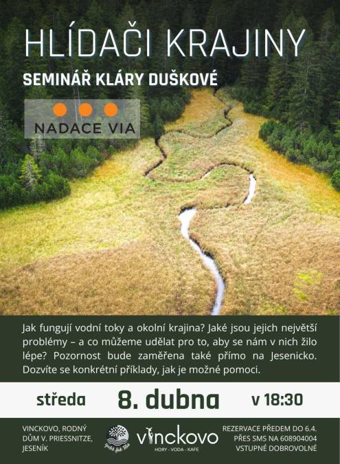 HLÍDAČI KRAJINY - seminář Kláry Duškové z Nadace Via