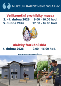 Komentované prohlídky a ukázky foukání skla v Muzeu rapotínské sklárny