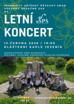 LETNÍ KONCERT JESENICKÉHO SMÍŠENÉHO PĚVECKÉHO SBORU