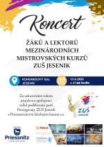 KONCERT ŽÁKŮ A LEKTORŮ MEZINÁRODNÍCH MISTROVSKÝCH KURZŮ ZUŠ JESENÍK