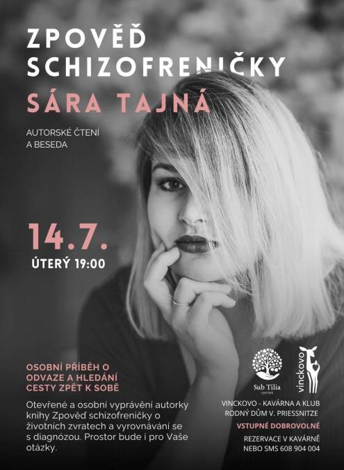 Beseda a autorské čtení - Zpověď schizofreničky - Sára Tajná
