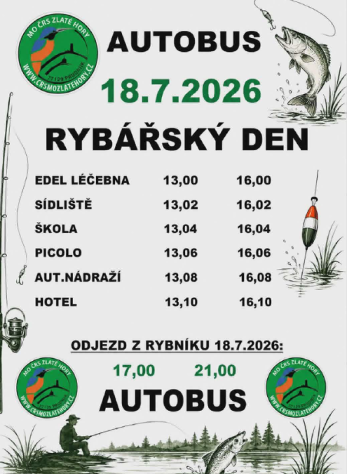 AUTOBUS NA RYBÁŘSKÝ DEN
