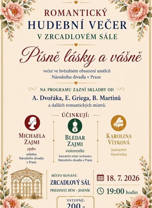 ROMANTICKÝ VEČER V ZRCADLOVÉM SÁLE