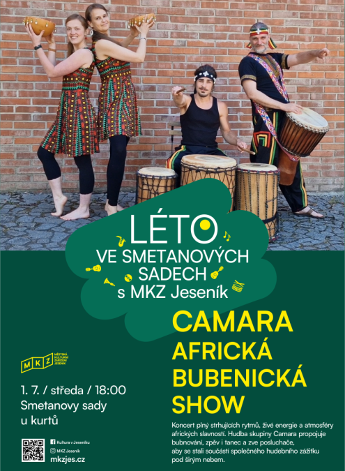 HUDBA V PARKU: CAMARA – AFRICKÁ BUBENICKÁ SHOW