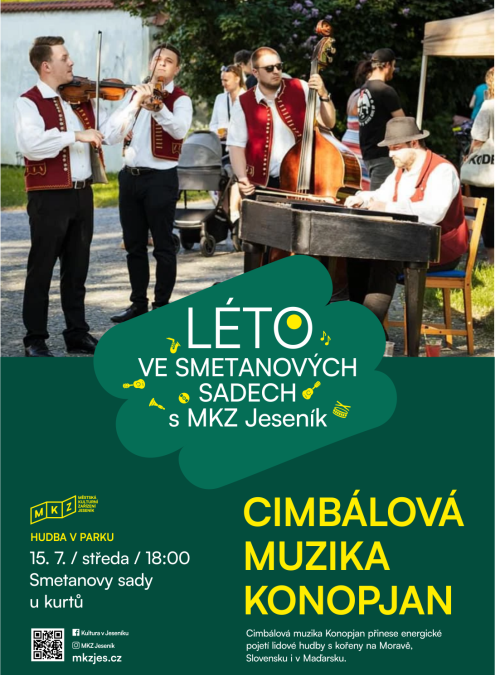 HUDBA V PARKU: CIMBÁLOVÁ MUZIKA KONOPJAN