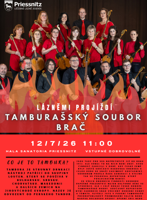 LÁZNĚMI PROJÍŽDÍ TAMBURAŠSKÝ SOUBOR BRAČ