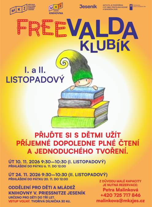 FreeVALDA KLUBÍK (I. LISTOPADOVÝ, 2026)
