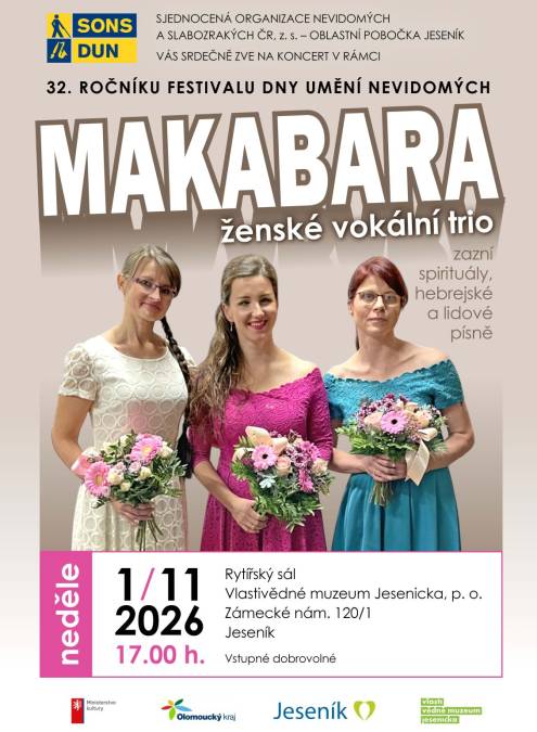 Koncert ženského pěveckého vokálního tria MAKABARA